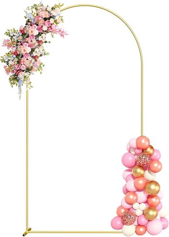 6FT Metal Arch Backdrop Stand, Gold Wedding Arch Backdrop Stand, Balloon Arch Frame for Wedding Birthday Party Baby Shower Graduation Ceremony Decor in Kuwait