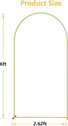 6FT Metal Arch Backdrop Stand, Gold Wedding Arch Backdrop Stand, Balloon Arch Frame for Wedding Birthday Party Baby Shower Graduation Ceremony Decor in Kuwait