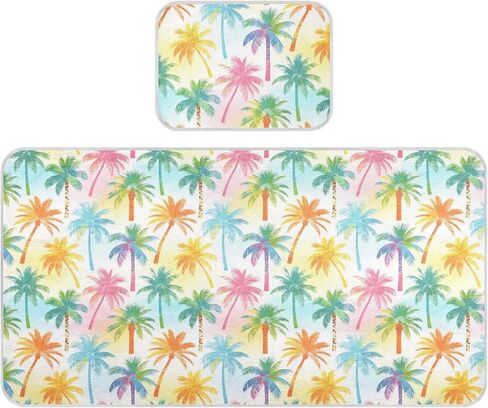 Summer Tropical Palm Tree Cooling Baby Mattress Cover 28" x 52" Breathable Pads Washable Waterproof for Baby&Toddler in Kuwait