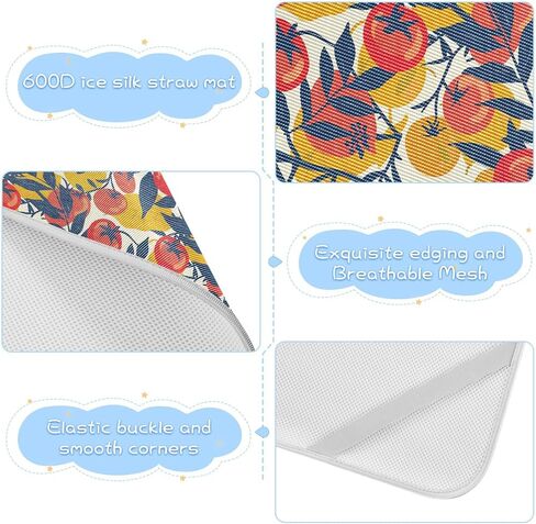 Style Fruit Red Cooling Baby Bed Mattress 28" x 52" Absorbent Pads Washable Waterproof for Baby&Toddler in Kuwait