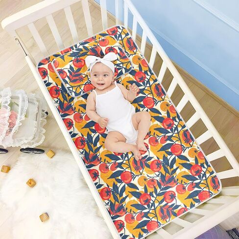 Style Fruit Red Cooling Baby Bed Mattress 28" x 52" Absorbent Pads Washable Waterproof for Baby&Toddler in Kuwait