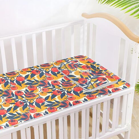 Style Fruit Red Cooling Baby Bed Mattress 28" x 52" Absorbent Pads Washable Waterproof for Baby&Toddler in Kuwait