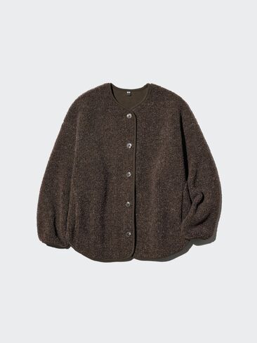 Uniqlo Pile Lined Fleece Relaxed Cardigan in Kuwait