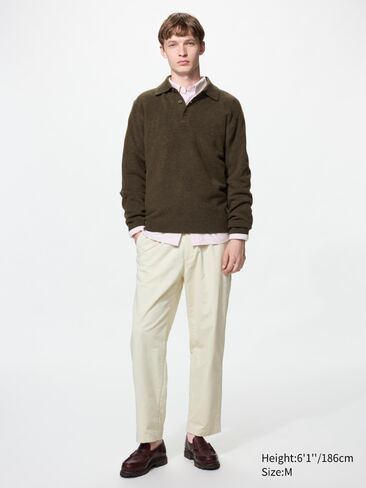Uniqlo Souffle Yarn Polo Sweater in Kuwait