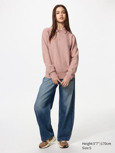 Uniqlo Souffle Yarn Polo Sweater in Kuwait