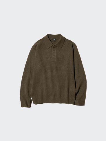 Uniqlo Souffle Yarn Polo Sweater in Kuwait