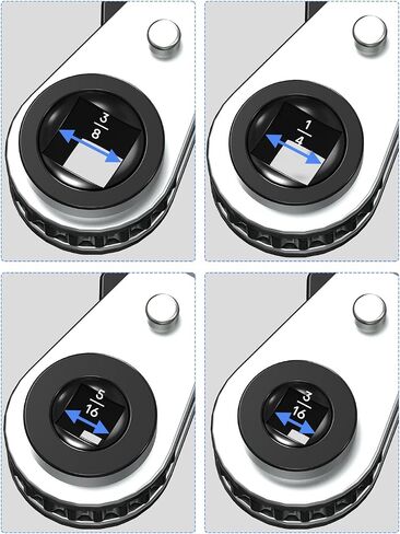 HVAC Service Wrench, Refrigeration Ratcheting Wrench 3/8" 1/4" 5/16'' 3/16'' AC Wratchet Tool with Hex Bit Adapter UIInosoo for Air Conditioning, Refrigeration Equipment, Gas Furnace in Kuwait