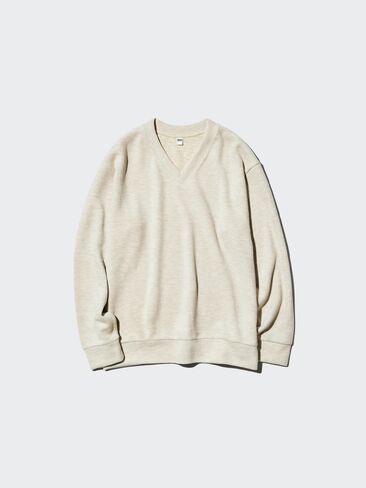 Uniqlo Ribbed Knitted Fleece V-Neck T in Kuwait