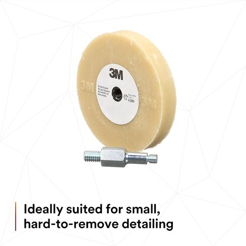3M Stripe Off Wheel Adhesive Remover Eraser Wheel Removes Decals, Stripes, Vinyl, Tapes and Graphics 4" diameter x 5/8" thick 3/8-16 threaded mandrel 07498 Pack of 1 in Kuwait