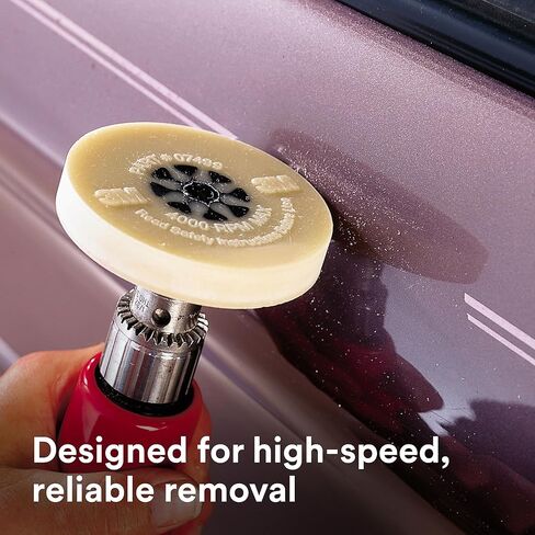 3M Stripe Off Wheel Adhesive Remover Eraser Wheel Removes Decals, Stripes, Vinyl, Tapes and Graphics 4" diameter x 5/8" thick 3/8-16 threaded mandrel 07498 Pack of 1 in Kuwait