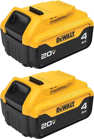 DEWALT 20V MAX* XR Battery, 4.0-Ah, 2-Pack (DCB204-2), Black in Kuwait