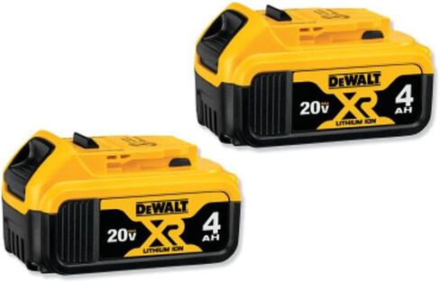 DEWALT 20V MAX* XR Battery, 4.0-Ah, 2-Pack (DCB204-2), Black in Kuwait