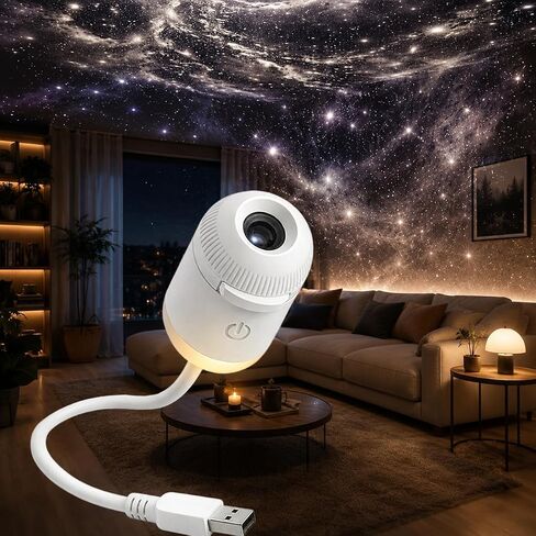 Enchanti Nook Projector, Plug-and- Play Hd Star Projector, Galaxy Projector, Led Star Projector Night Light, Nebula Celinglight for Bedroom Decor，6 Slides in Kuwait