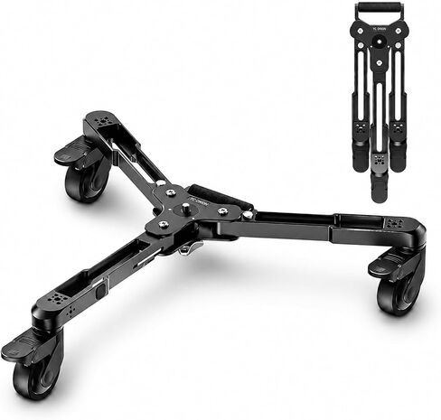 YC Onion MQD30 Pineta Monopod Dolly, 3/8 Inch Extendable Screw & Quick Release Knob, 360° Silent Swivel Casters for Pineta Pro Carbon Fiber Monopod Live Stream Interview Sports Shooting in Kuwait