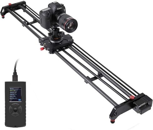 GVM Great Video Maker Camera Motorized Slider,48"/120CM,Automatic Round Trip,Time Lapse,Panoramic Shooting,Video Capture,Slider Smooth and Stable,with Battery in Kuwait