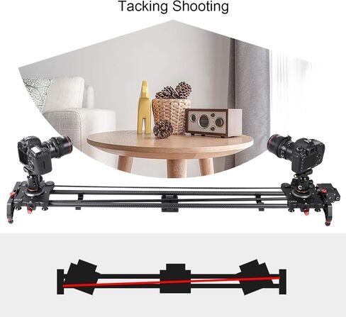 GVM Great Video Maker Camera Motorized Slider,48"/120CM,Automatic Round Trip,Time Lapse,Panoramic Shooting,Video Capture,Slider Smooth and Stable,with Battery in Kuwait
