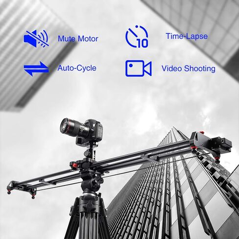 GVM Great Video Maker Camera Motorized Slider,48"/120CM,Automatic Round Trip,Time Lapse,Panoramic Shooting,Video Capture,Slider Smooth and Stable,with Battery in Kuwait