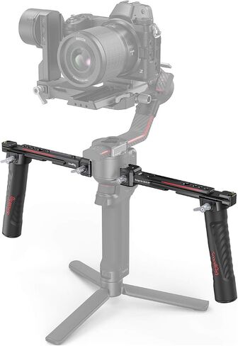SMALLRIG Dual Handle Handgrip for DJI RS 5 / RS 4 /RS 4 Pro/RS 3 / RS 3 Pro/RS 2 / RSC 2 Gimbal, Gimbal Handle Grip with NATO Rails, Cold Shoe, 1/4"-20 & 3/8"-16 Threaded Holes in Kuwait