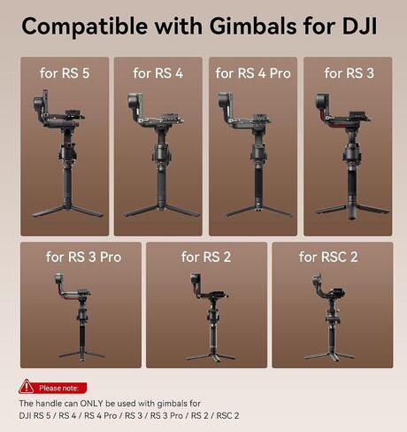 SMALLRIG Dual Handle Handgrip for DJI RS 5 / RS 4 /RS 4 Pro/RS 3 / RS 3 Pro/RS 2 / RSC 2 Gimbal, Gimbal Handle Grip with NATO Rails, Cold Shoe, 1/4"-20 & 3/8"-16 Threaded Holes in Kuwait
