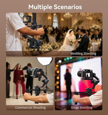 SMALLRIG Dual Handle Handgrip for DJI RS 5 / RS 4 /RS 4 Pro/RS 3 / RS 3 Pro/RS 2 / RSC 2 Gimbal, Gimbal Handle Grip with NATO Rails, Cold Shoe, 1/4"-20 & 3/8"-16 Threaded Holes in Kuwait