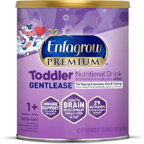 Enfagrow PREMIUM Gentlease Toddler Nutritional Drink, Made with Real Milk, Designed to Ease Fussiness, Gas & Crying, Brain-Building Omega-3, Nutrients for Growth & Immune Support, Powder Can, 29.1 Oz in Kuwait