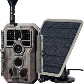 GardePro X50S Cellular Trail Camera + SP350 Solar Panel, Preloaded SIM, Compatible with Verizon, AT&T & T-Mobile, Full Video Preview, 0.1s Trigger, No-Glow IR Night Vision in Saudi Arabia