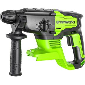 Greenworks 24V Cordless Rotary Hammer, 2.1 Joules, Brushless Motor, 1" SDS Plus Rotary Hammer Drill, 4 Modes, LED Light, 4Ah Battery & Charger Included, Ideal for Concrete, Masonry & Demolition in Kuwait