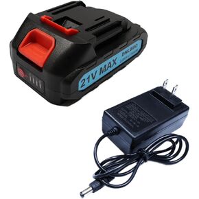Mini Chainsaw Battery, 21v Lithium Battery - 4.0 Ah Battery with Electric Quantity Display, Include Charger Adapter, Suitable for Cordless Powe in Kuwait
