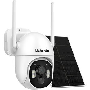 4MP Solar Wireless Security Cameras with Touch Monitor, 2-Cam Kit | 10CH Expandable, 64GB Local Storage, No Monthly Fee, WiFi, Color Night Vision, Motion Alerts for Yard Garage, IP 66 Outdoor in Saudi Arabia