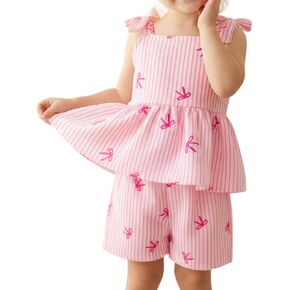 HNXDYY Baby Girls 2 Piece Summer Clothing Set Sleeveless Tank Top and Shorts Outfits for Toddler Size 9 Months to 3 Years in Saudi Arabia