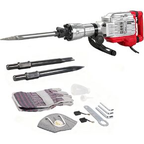 JKCHENPRO Heavy Duty Demolition Jack Hammer – Max 3500W, 1900 BPM Electric Concrete Breaker with 60J Impact Force, Includes 2 Chisels for Trenching, Breaking Holes & Construction Work in Kuwait