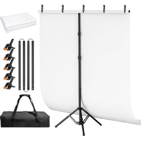 Green Screen Backdrop Kit 5x7 ft with Foldable T-Shaped Stand in Kuwait