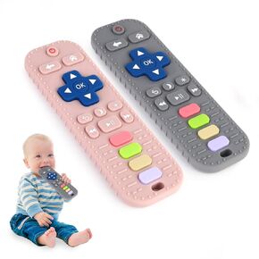 Hooku Silicone Teethers for Babies 0-6 Months, Teething Toys for Babies 6-12 Months, Baby Remote Control Toy, Infant Toys 0-3 Months, Sensory Chew Toys, Toddler Newborn Baby Girl Boy Gifts in Kuwait