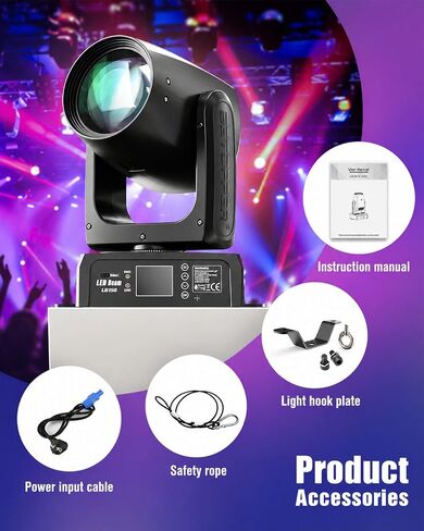 Betopper Moving Head Light 2 Packs,150W Moving Head DJ Lights for Party | LB150 With Beam 12 GOBO 12 Colors 1 Prism Plate,DMX Sound Activated,0~100% dimming,for DJ Party Bar Wedding Stage Lighting in Kuwait
