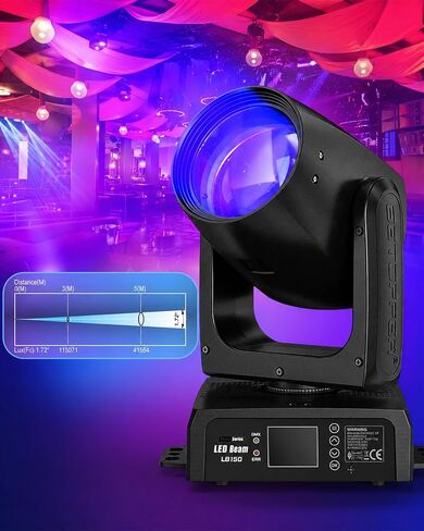 Betopper Moving Head Light 2 Packs,150W Moving Head DJ Lights for Party | LB150 With Beam 12 GOBO 12 Colors 1 Prism Plate,DMX Sound Activated,0~100% dimming,for DJ Party Bar Wedding Stage Lighting in Kuwait