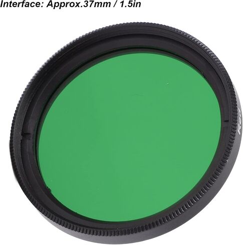 ASHATA 37mm Round Full Color Lens Filter Scratch Full Color Filter Kit for SLR Camera, Red Orange Yellow Green Blue, with Storage Box (Green) in Kuwait