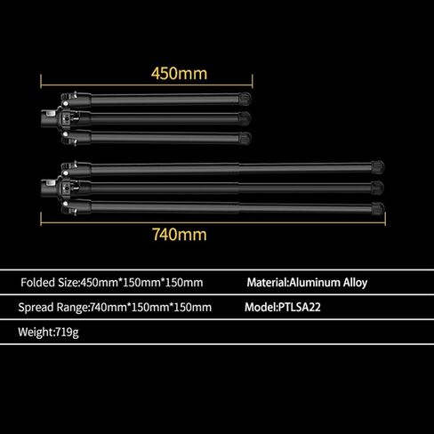 YC Onion Telescopic Legs for PINETA Pro Monopod, Universal Quick Release, 1/4" Locating Hole for Arri-Swiss in Kuwait