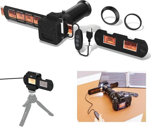JJC 35mm Photo Slide and Negative Film Digitizing Adapter Set Ket | 135 Slide and Negatives Film Digitizer Converter Copying Scanning with 1-Levels Brightness LED Backlight and Holder in Kuwait