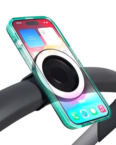 Magnetic Phone Holder for Stroller, Shopping Cart & Golf Push Cart | Handlebar Phone Mount for MagSafe | Strap with Strong Magnet for Mag Safe | Stroller Accessories for Uppababy, Nuna, Bugaboo... in Kuwait