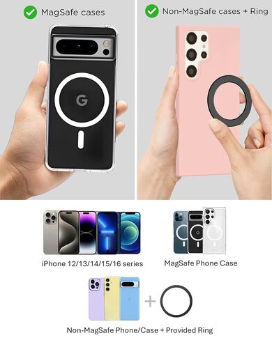 Magnetic Phone Holder for Stroller, Shopping Cart & Golf Push Cart | Handlebar Phone Mount for MagSafe | Strap with Strong Magnet for Mag Safe | Stroller Accessories for Uppababy, Nuna, Bugaboo... in Kuwait