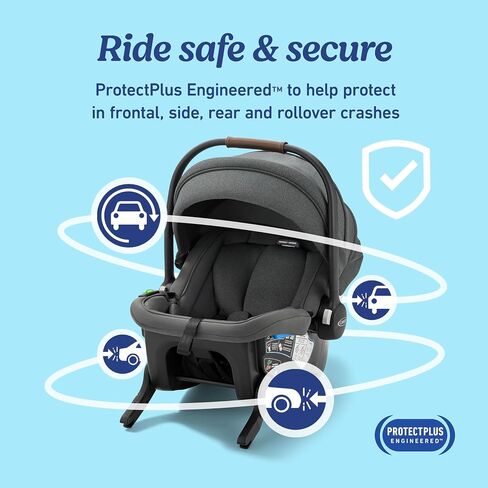 Graco® Gomax Infant Car Seat, Baseless Car Seat with Canopy, Rear Facing, Lightweight Carseat in Kuwait