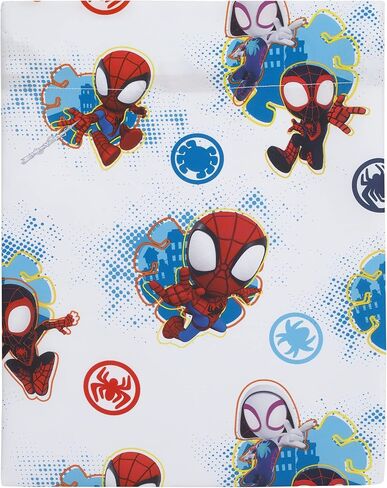 Disney Marvel Spidey and his Amazing Friends Spidey Team Red, White, and Blue 4 Piece Toddler Bed Set - Comforter, Fitted Bottom Sheet, Flat Top Sheet, and Reversible Pillowcase in Kuwait