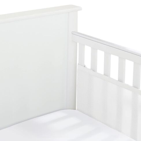Halo Breathable Mesh Liner for Full-Size Cribs, Classic 3mm Mesh, White (Size 2FS Covers 2 Sides) in Kuwait
