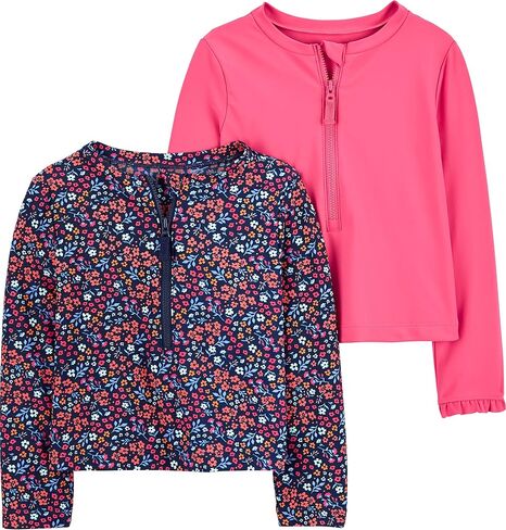 Simple Joys by Carter's Baby Girls' Baby and Toddler Girls' 2-Pack Rashguards in Kuwait