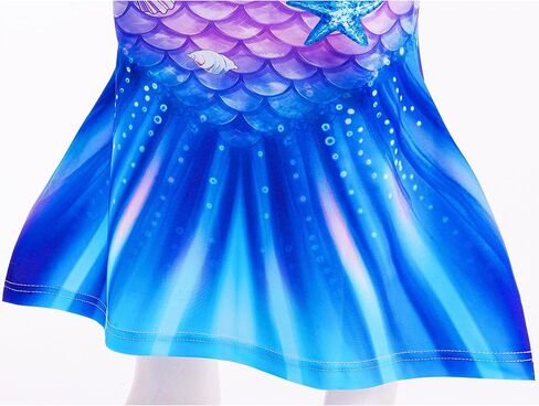 Little Girls 4pcs Swimsuit Bathing Suits Bikini Set with Princess Skirt for Kids Toddler Swimwear for 2-3 Years Blue in Kuwait