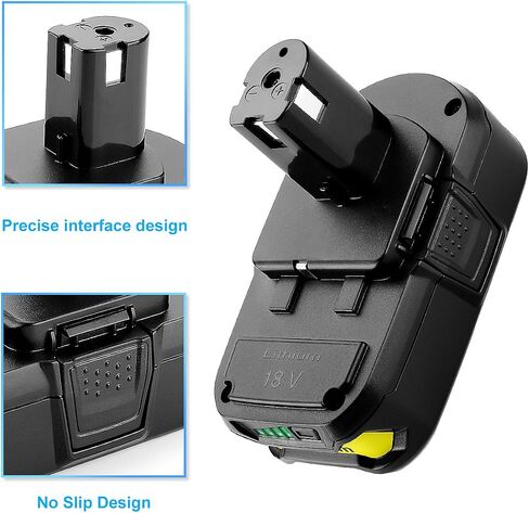 Energup 2Pack 18Volt P102 Replace for Ryobi 18V Batteries and Charger Combo 3.5A, for 18 Volt ONE Plus P103 P104 P105 P107 P109 P190 P191 P122 for Ryobi 18v Battery in Kuwait