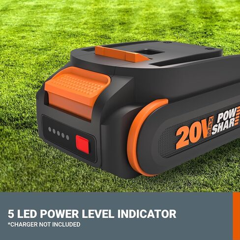 WORX 20V 2.0Ah Lithium-ion Battery 1 pc, WA3669 | WORX PowerShare; intelligent battery; stays cool; 360° cell protection; charge-level indicator in Saudi Arabia