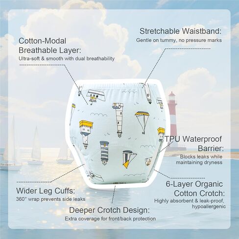 Training Pants Cotton Absorbent (6PCS,L) in Kuwait