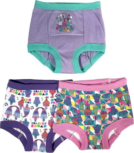 UNIVERSAL Baby Trolls 3 Pack Padded Potty Training Pants With Poppy and Branch Includes Success Chart & Stickers, Sizes 2t, 3t, 4t in Kuwait