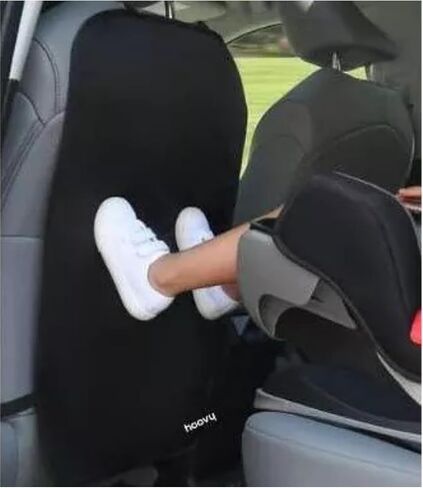 Hoovy Kick Protector Mats, Black, Waterproof PVC, Back Seat Protector for Kids, Universal Fit, 2 Pack in Kuwait